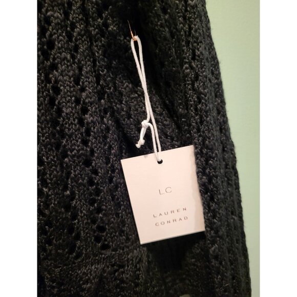 New LC Lauren Conrad Black Open Knit Open Cardigan Sweater 2X - Picture 6 of 9